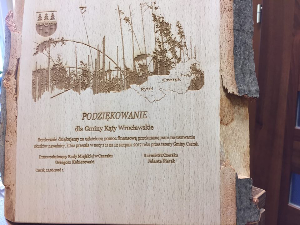 podziękowanie z Czerska