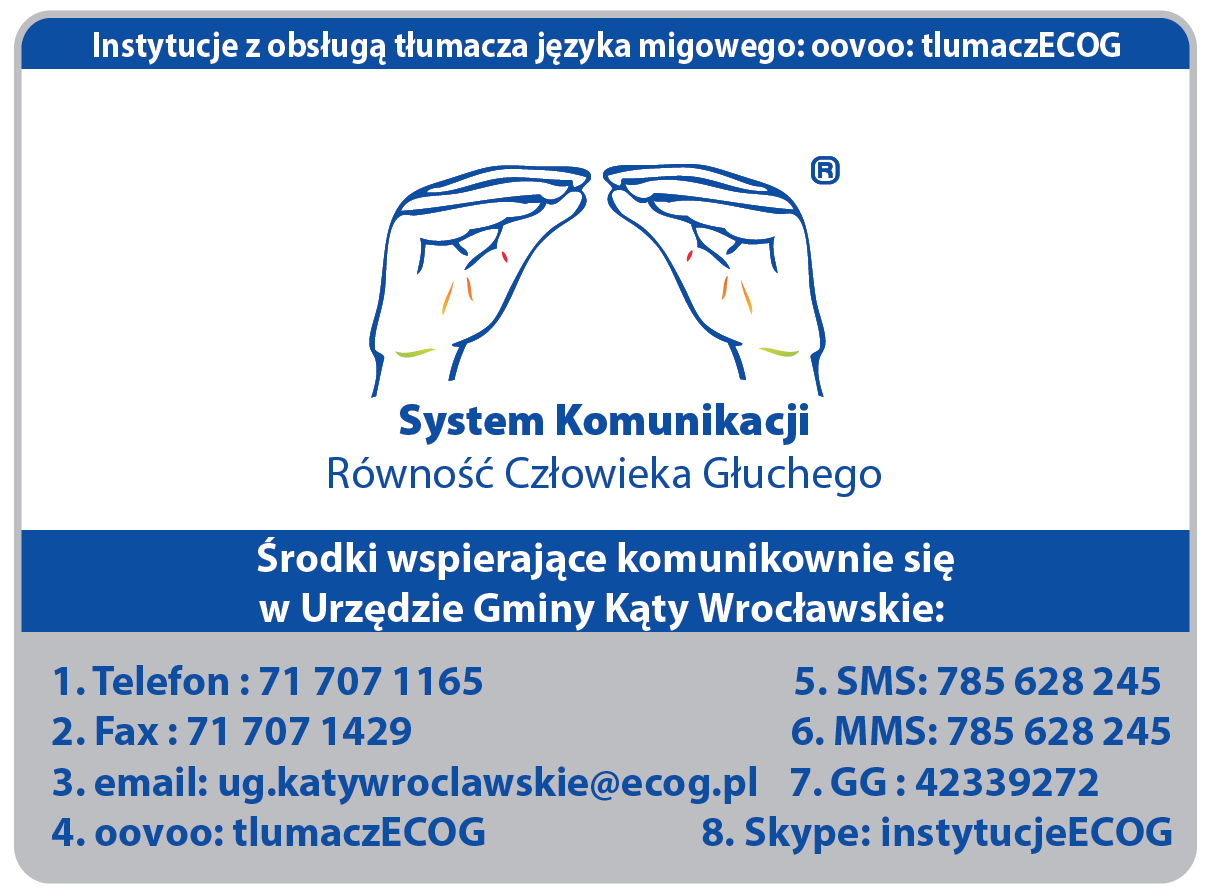 obrazek przedstawia piktogram informujący o tłumaczeniu migowym