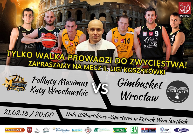 mecz Maximusa w środę 21 lutego o godz. 20 w hali 
