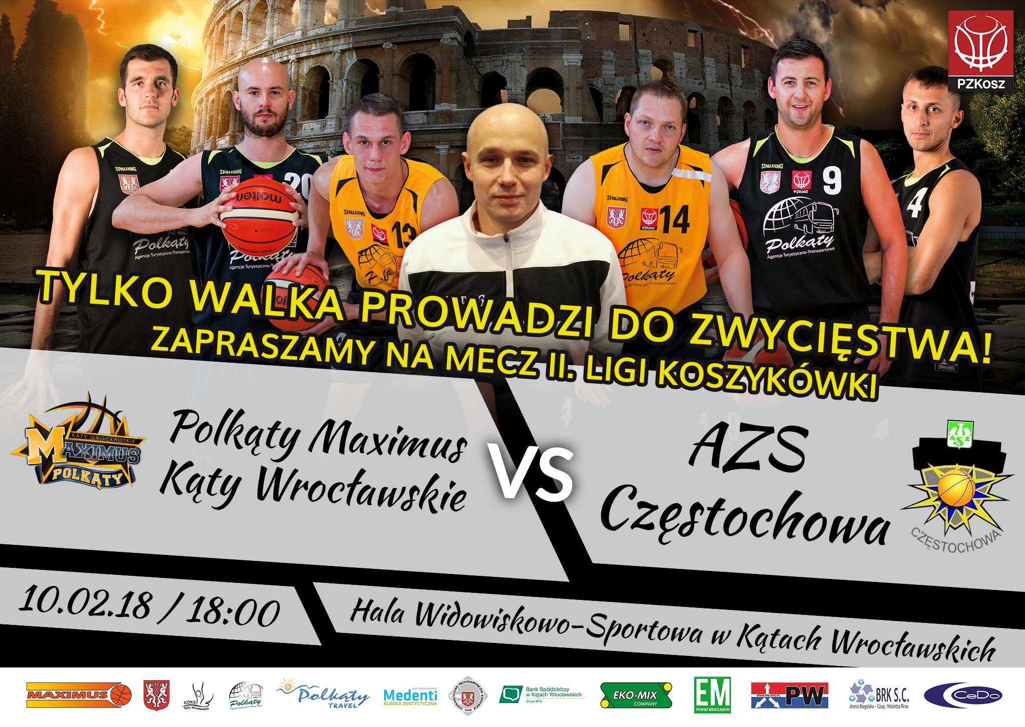 mecz Maximusa w sobotę 10 lutego o godz. 18 w hali