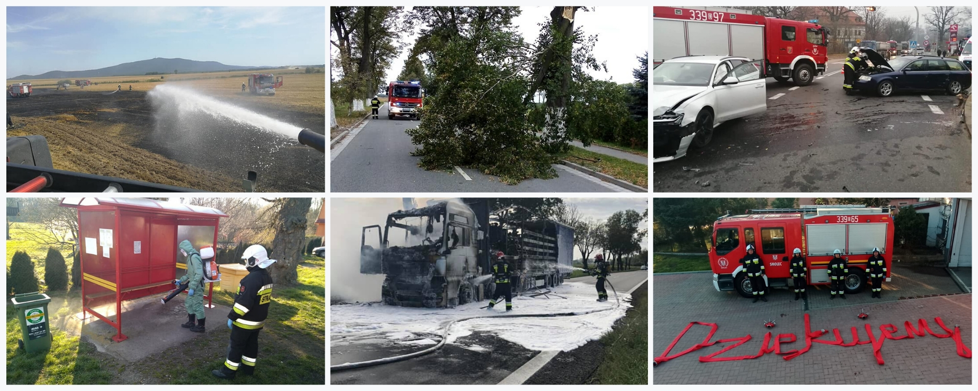 podziękowanie strażakom