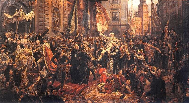 zdjęcie przedstawia obraz pt. Konstytucja 3 Maja 1791 roku – autorstwa Jana Matejki