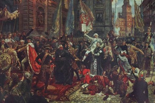 obraz Jana Matejki "Konstytucja 3 Maja 1791" ze zbiorów Zamku Królewskiego 