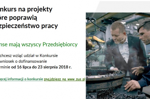 Plakat ZUS konkurs na projekty