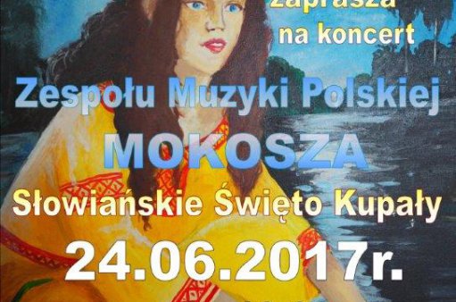 plakat przedstawia postać młodej dziewczyny z wiankiem na głowie