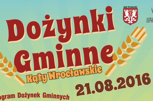 plakat przedstawia program dożynek gminnych: Godz. 13:00 – Msza Św. w kościele pw. Św. Piotra i Pawła Godz. 14:00 – przemarsz korowodu dożynkowego z udziałem Zespołu Muzyki Polskiej MOKOSZA oraz Zespołu Tańca Ludowego HANKA Godz. 14:15 – powitanie gości Godz. 14:30 – występ Zespołu Muzyki Polskiej MOKOSZA Godz. 15:15 – występ Zespołu Tańca Ludowego HANKA Godz. 15:40 – występ Zespołu Radzowiczanie z Radzowic Godz. 16:35 – występ Zespołu Swojacy z Zagrodna Godz. 17:20 – ogłoszenie wyników konkursu na wieniec 