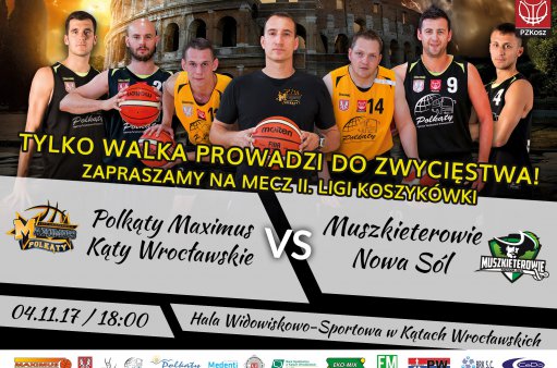 plakat przedstawia zawodników drużyny koszykarskiej Maximus