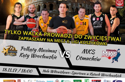 zdjęcie przedstawia zawodników Maximusa zapraszających na mecz