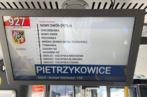 Linia aglomeracyjna 927 nowy przystanek