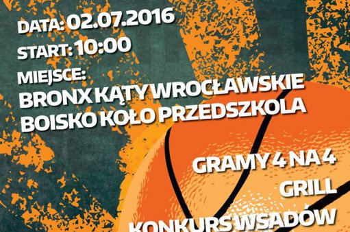 obrazek przedstawia platak informujący o imprezie sportowej VI Polkąty Streetball